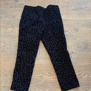Leopard Print Black Pants